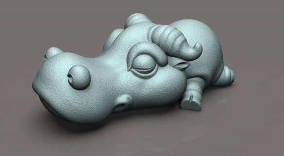 bufalo Chibi heykel chibi hayran Sanat şişman hayvan 3d print model - Mito3D