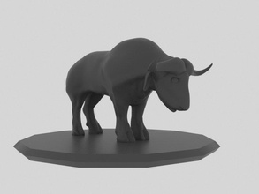 buffle 3d impression modèle in animaux 3dexport animal zoo marin sauvage faune 3dprinter 3dprinted 3dprinting zbrush 3d print model - Mito3D