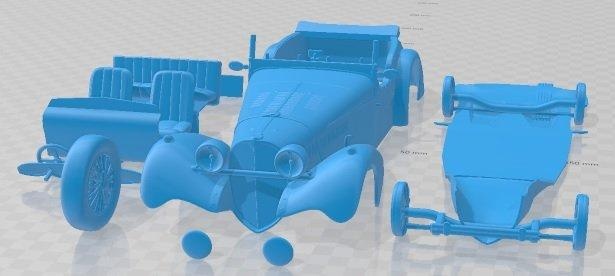 bugatti 57sc tour 1937 imprimable voiture automobile fente scalextric tamiya rc miniz loisir micro 3d print model - Mito3D