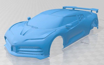 Bugatti centodieci 2020 druckbar Körper Wagen Slot scalextric tamiya rc miniz Hobby Mikro 3d print model - Mito3D