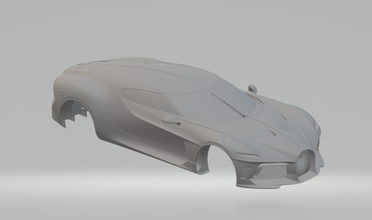 bugatti lavoiture noire ranura slotcar coche fundido a presión super supercar juguetes 3d print model - Mito3D