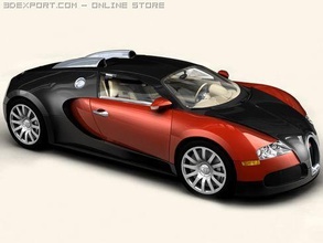 bugatti Veyron 16 4 luxe vitesse moteur sport sports course voiture véhicule transport auto civil détaillé intérieur porte 3d print model - Mito3D