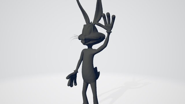bugs bunny 3d print model in animals 3dexport conejo dibujo warner bros 3D print model - Mito3D
