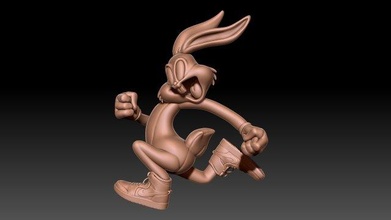 bugs bunny cartoon character 3d model warner bros looney toon movie materials fantasy animal mimin wabbit 3dprinting statue miniatures 3d print model - Mito3D