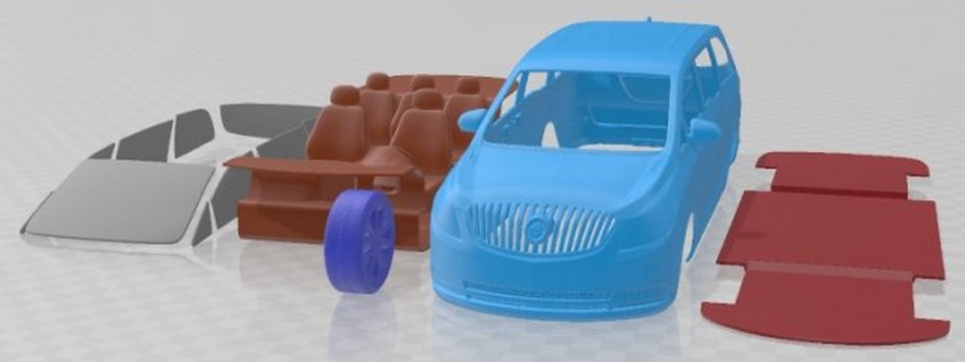 buick gl8 2011 printable car 3d print model in automotive 3dexport slot scalextric tamiya rc miniz hobby micro diecast 3d print model - Mito3D