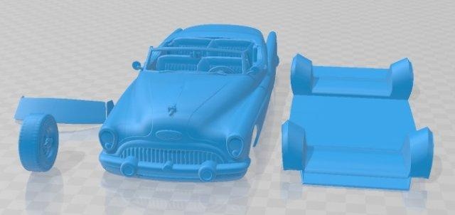 buick skylark convertible 1953 printable car 3d print model automotive slot scalextric tamiya rc miniz hobby micro 3d print model - Mito3D