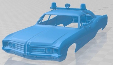 buick wilde Katze Polizei 1968 druckbar Körper Wagen Slot scalextric tamiya rc miniz Hobby Mikro 3d print model - Mito3D
