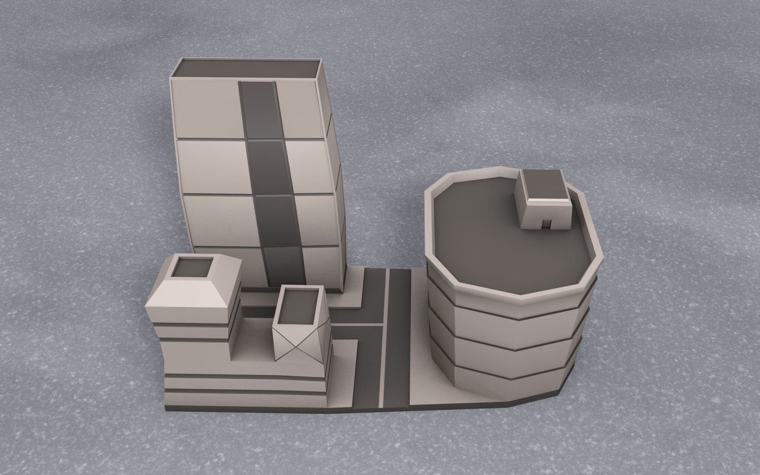 bina kent poli mini scene 3d yazdır model in mimari 3dexport ev kule dış sokak apartman kentsel otel 3dprint yol kenarı inşa etmek inşaat köy yapı modern karayolu minimalist ofis metropol 3D print model - Mito3D