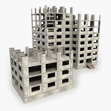 construção concreto trabalhos arquitetura negócio desenvolvimento urbano estrutura apartamento casa quadro Armação andaime ambiente modular 3d vray 3d print model - Mito3D