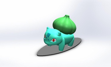 bulbasaur toy 3d print model in toys 3dexport pokemon cartoon doll 3dprinting 3d print model - Mito3D