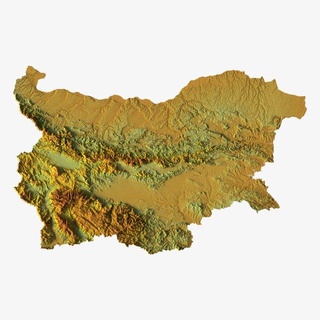 bulgaria stl 3d print model terrain coutry map relief heigh art 3d print model - Mito3D