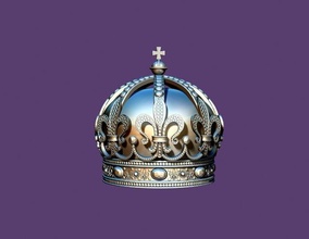 bulgarisch Krone Bulgarien Gold Tiara Schmuck Lizenzgebühren Juwel retro leuchtenden Luxus Jahrgang Silber druckbar Monarch König königlich koronal 3d print model - Mito3D