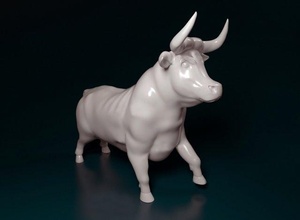 taureau 3d impression modèle in figurines 3dexport animal bétail vache printready stl obj 3d print model - Mito3D
