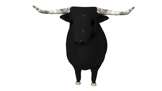 bull animals poly 2021 3D print model - Mito3D