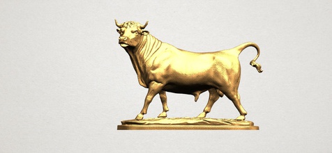 bull 02 3d print model in animals 3dexport interior decorative detailed house decor characters miniatures figurines sculpture animal statue cow 3d print model - Mito3D