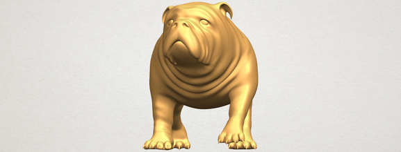 bull dog 01 coche presidente árbol tabla sofá carácter juego exterior humanos interior personas niña casa las miniaturas figuritas escultura animal zodiac el horóscopo 3d print model - Mito3D