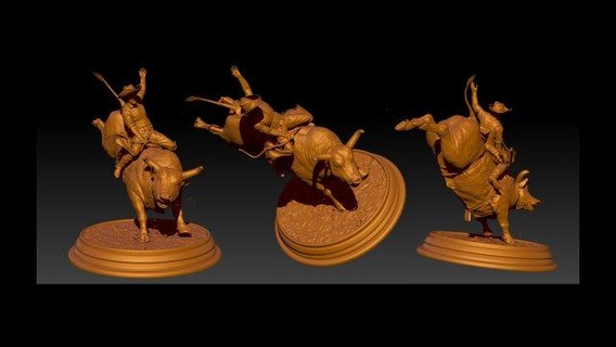 Toro combattimento stl obj ztl file scultura 3d americano animale bufalo corrida elementi caccia indiano matador modello nativo poli stampabile totem trofeo selvaggio 3d print model - Mito3D