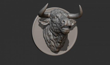 bull head bellows wild sculpture art head statue decor printable miniatures pendants lioness medallion cnc relief jewelry sculptures bull horn