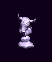 toro listo imprimir ox bisonte Arte estatua escultura figura animal busto obj stl modelo luchando imprimible salvaje toreo miniaturas juguete 3d print model - Mito3D