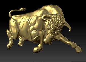 bull relief 3d print model in 3dexport jewelry printable pendant gold beast wild silver 3dm stl 3ds obj cad high poligonal nature animal 3d print model - Mito3D