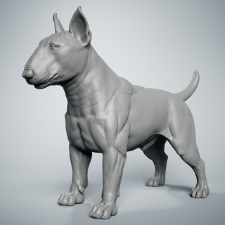 taureau terrier animaux chien animal compagnie fosse art 3d impression Bull bullterrierchiot 3d print model - Mito3D
