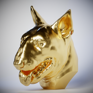 touro terrier animais americano Dobermann cabeça fracasso dinamarquês cão animal escultura anatomia buldogue pitbull shih tzu labrador pug bullterrier arte 3d print model - Mito3D