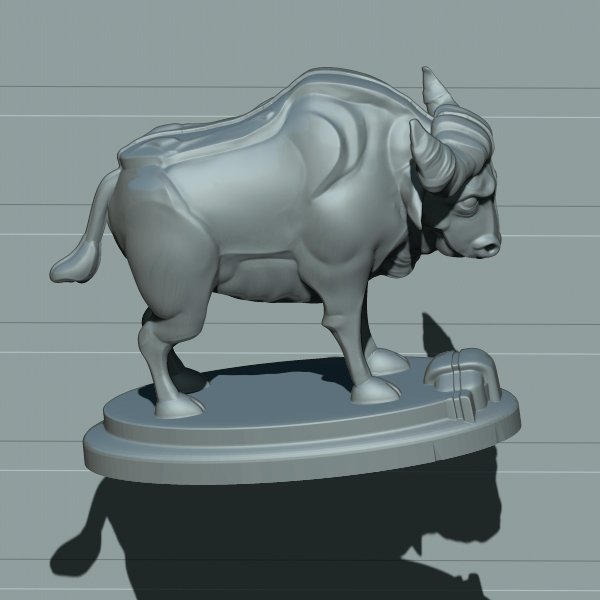 boğa 3d yazdır model in figürinler 3dexport hayvan hayvanat bahçesi çocuk komik batı sanat 3D print model - Mito3D