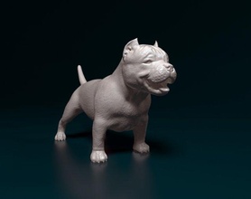 brute chiot 3d impression modèle in figurines 3dexport bouledogue ambulant chien animal printready stl obj 3d print model - Mito3D