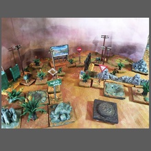 bundle 1 spargere terra desolata miniatura gioco guerra rpg warhammer moderno scenario diorama stampabile giochi giocatore 3d print model - Mito3D