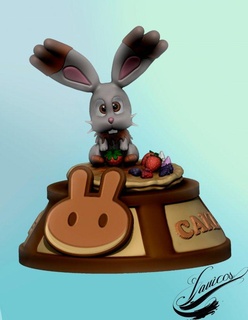 bunnelby cakecripto monsters & creatures pokemon cryptocurrency printable collection pancake 3d print model - Mito3D