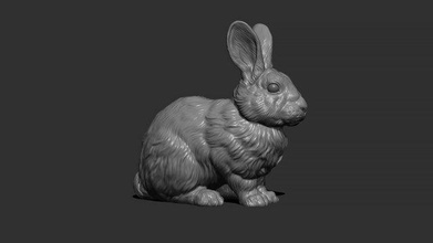 tavşan yavaş ilerleme doe Evcil Hayvan doğa memeli hayvan heykel heykelcik hatıra yazdırılabilir şekil vermek Sanat 3d print model - Mito3D