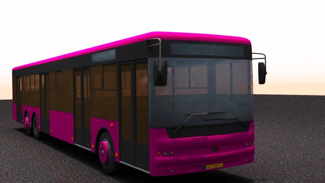 autobús bogdan a80190 versión vehículo carretilla trolebús ua ukr Ucrania ciudad público transporte a801 escuela politécnica 3D print model - Mito3D