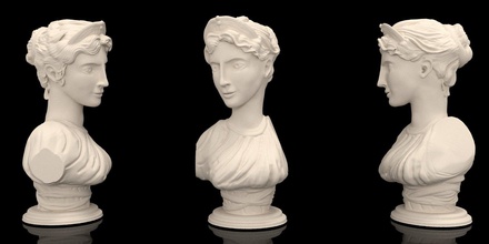 busto di ragazza il la scultura casting 3d stampa stampa-modello zbrush 3dmodel 3dmax 3dsmax 3d print model - Mito3D
