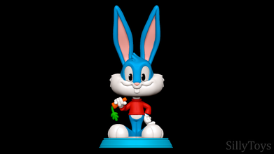 buster bunny - tiny toon adventures babs rabbit hare pink furry anthro print bugs male blue 3d print model - Mito3D