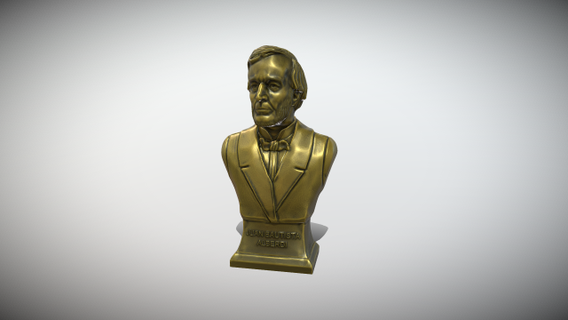 busto juan bautista alberdi scultura Principessa 3d print model - Mito3D