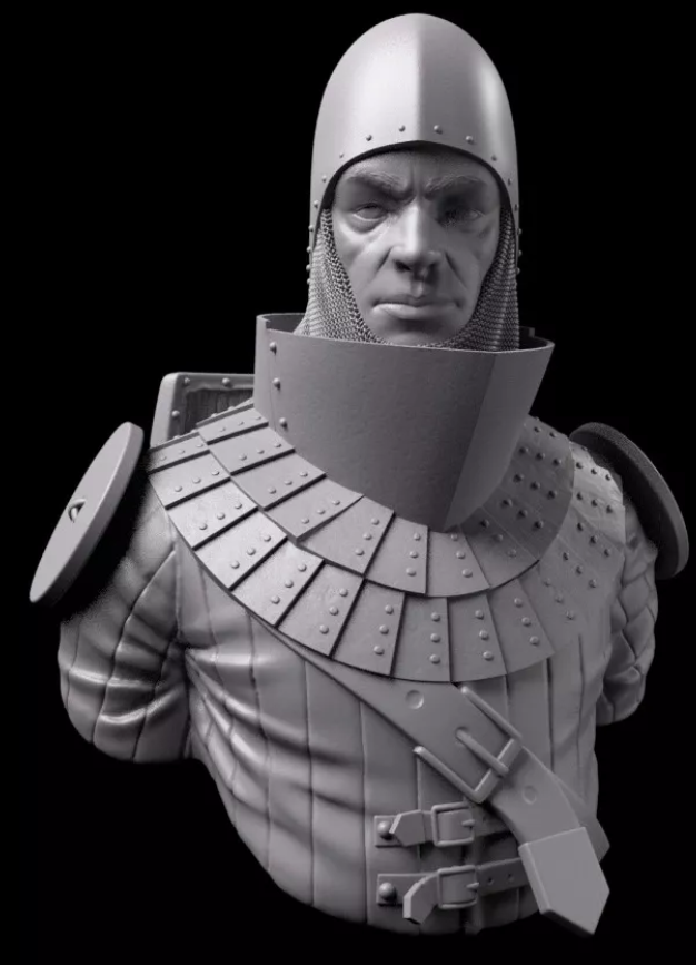 busto medievale 3d stampa modello in 3dexport 3D print model - Mito3D