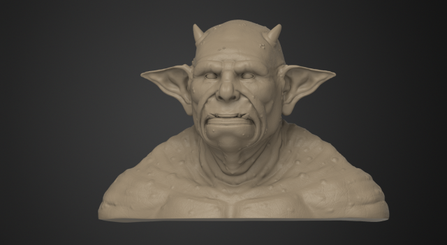 busto orco figurine 3dprint 3dmodel 3D print model - Mito3D