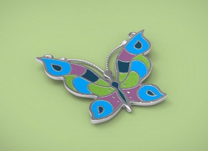 le papillon stl 3dm de l'anneau d'impression or d'argent la cnc prototypage imprimable bijoux gem obj femmes 3d print model - Mito3D