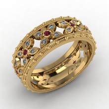kelebek elmas altın takı yazdırılabilir yüzük çözücü düğün 3d print model - Mito3D