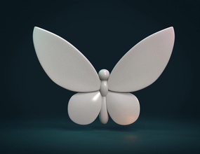 mariposa insecto joyería joya encanto colgante pendiente alas resumen 3d print model - Mito3D