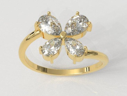 Schmetterling Edelstein Ring Ringe Gold gold ring Schmuck jewelry rings paulorani modisch Mode modern Silber gemstone fallen butterfly druckbar Diamant Teen 3d print model - Mito3D