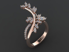 farfalla ring01 oro gemma argento anello ciondolo le collane orecchino i gioielli 3d print model - Mito3D