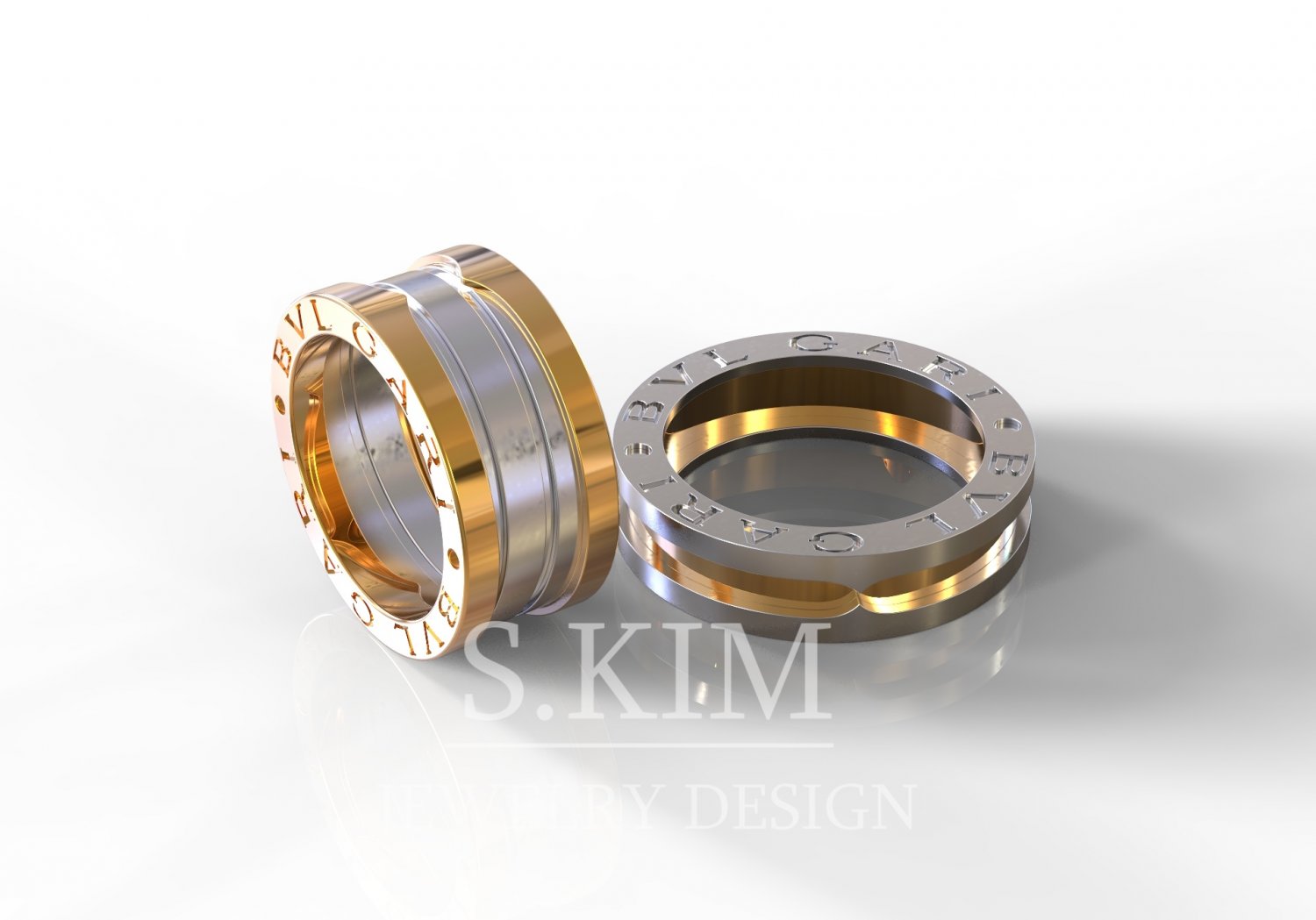 bvl gari 3d impresión modelo in anillos 3dexport clásico imprimible diseño cnc molienda anillo joya boda propuesta bvlgari bulgari 3D print model - Mito3D