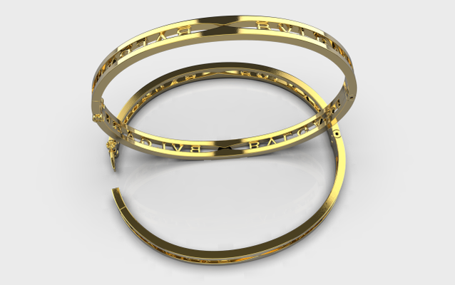 bvlgari bracelete taille 21 3d impression modèle in bracelets 3dexport or bracelet bijoux argent imprimable sterling blanc bijou 3d print model - Mito3D