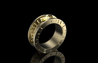 bvlgari yüzük 3d yazdır model in yüzükler 3dexport takı mücevher bulgar altın gümüş platin fashion ring moda güzellik and beauty yazdırılabilir cnc 3d print model - Mito3D