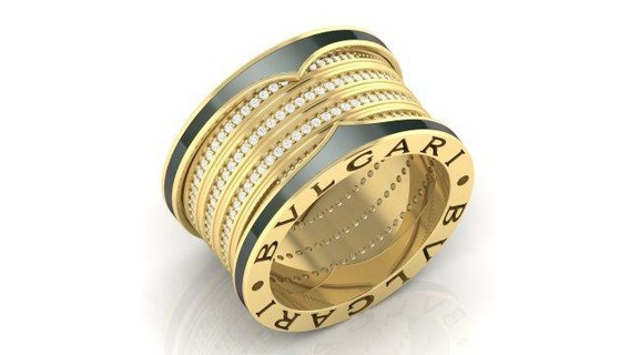 bvlgari anillo 02 anillos oro joyería joya imprimible plata diamante Boda compromiso colgante pendiente diseño platino Moda lujo 3d print model - Mito3D