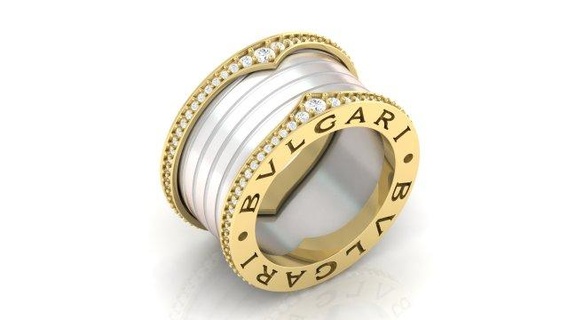 bvlgari anillo 05 anillos joyería joya oro imprimible plata diamante resina 3dprint emitir fundición joyero 18k 14k s925 modelos 3d print model - Mito3D