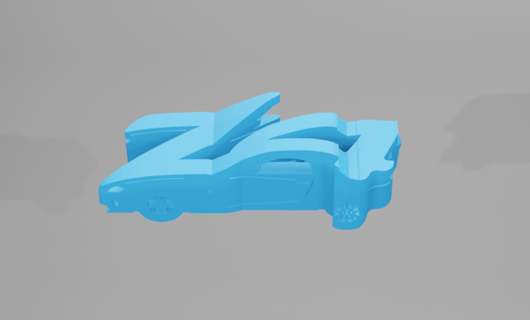 bwm z4 - keychain metamorphosis car cars ilusion silhouettes roadster roadstercar 3d print model - Mito3D