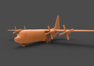 c-130 hercules 3d print model in vehicle 3dexport c-130j c130 fat albert aircraft us usaf airforce air force 130 drop cargo transport army airplane paratrooper military special 3d print model - Mito3D