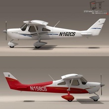 c162 acchiappa cielo 3d modello in commerciale 3dexport cessna 162 aereo aeromobili privato 3d print model - Mito3D